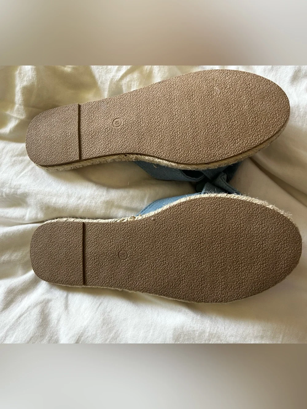 Serra Blue Bow Espadrille Slide Sandals